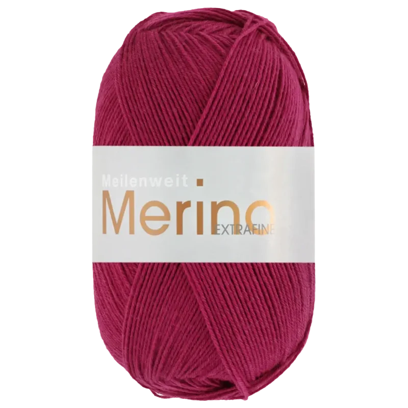 Meilenweit 100 Merino Extrafine Uni Sockenwolle