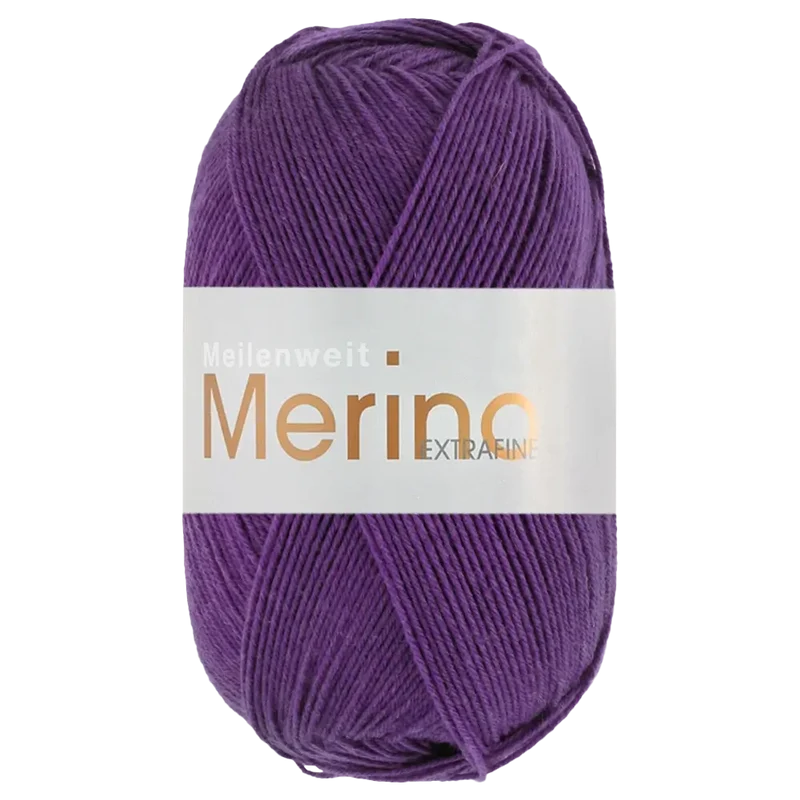 Meilenweit 100 Merino Extrafine Uni Sockenwolle