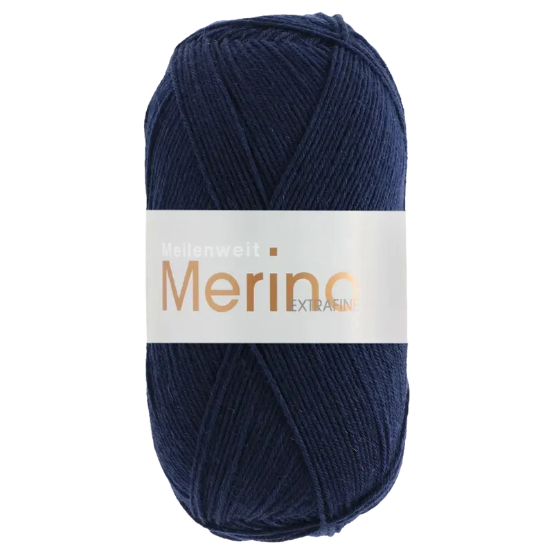 Meilenweit 100 Merino Extrafine Uni Sockenwolle