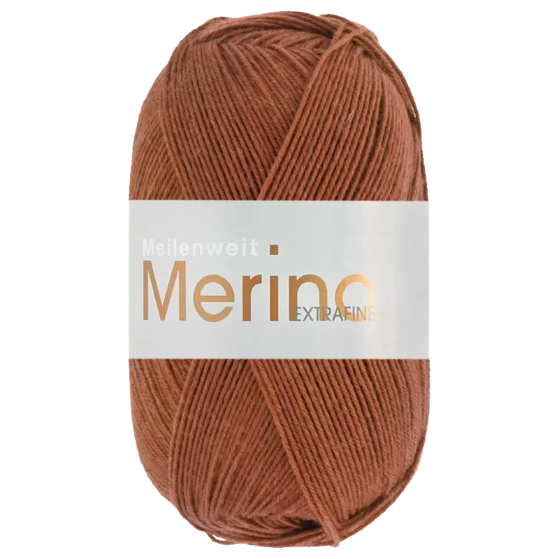 Meilenweit 100 Merino Extrafine Uni Sockenwolle
