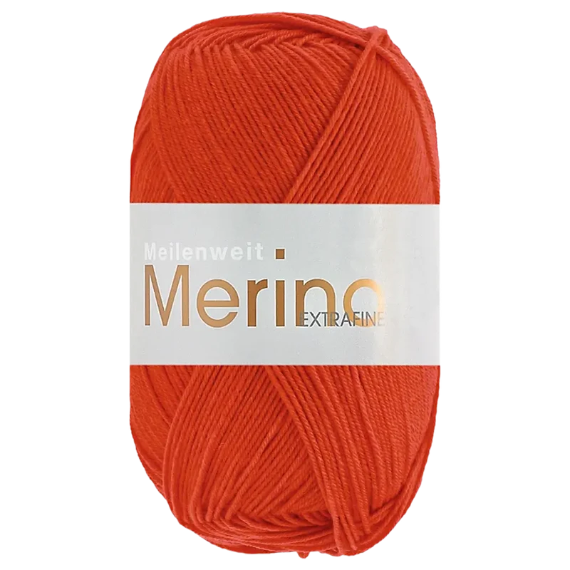 Meilenweit 100 Merino Extrafine Uni Sockenwolle