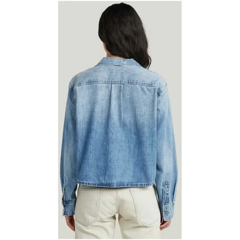 G-Star Damenhellblauer Baumwollblazer