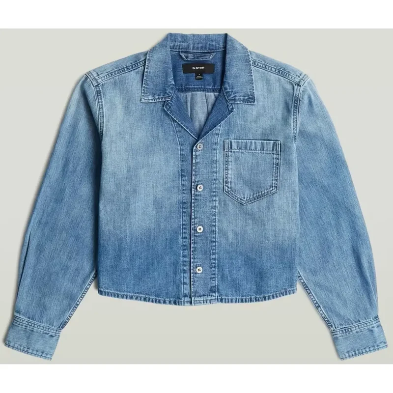 G-Star Damenhellblauer Baumwollblazer