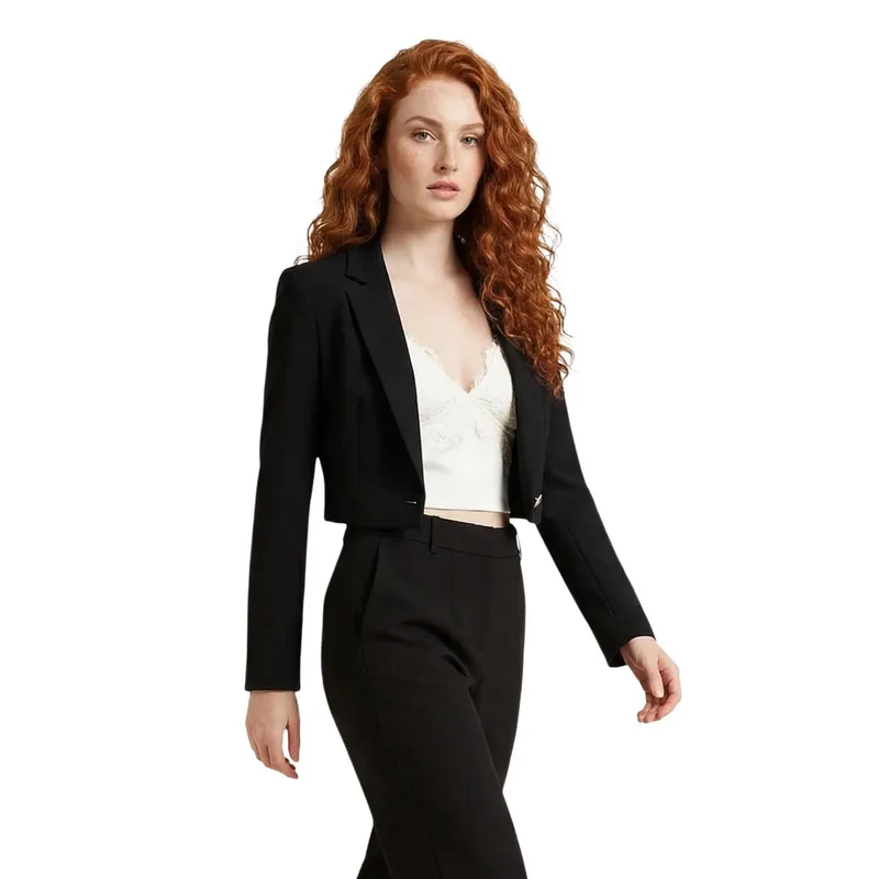 Morgan De Toi Damen weißer langer Blazer für Frühling Sommer