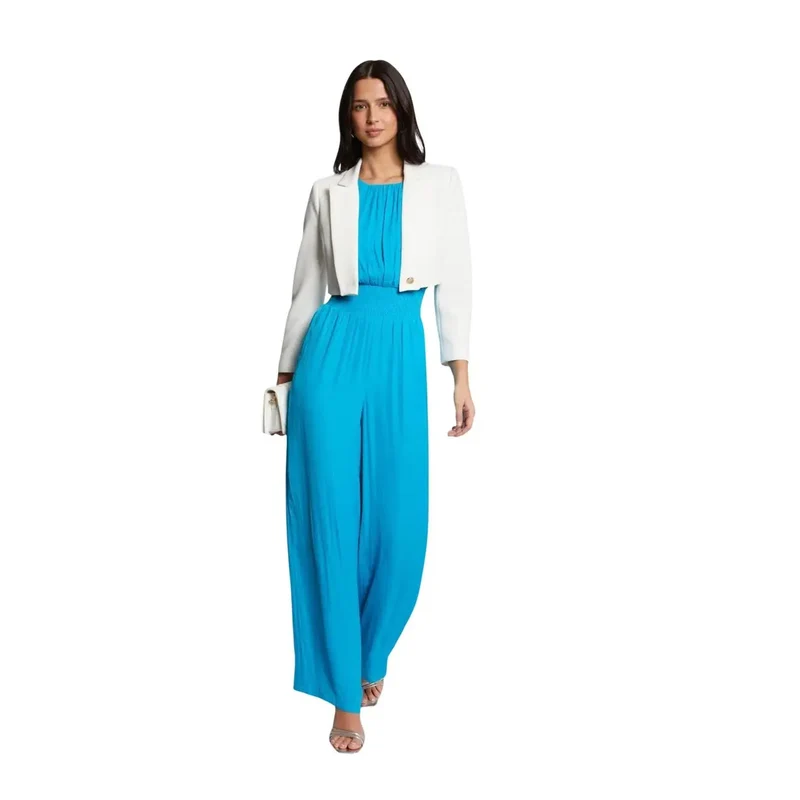 Morgan De Toi Damen weißer langer Blazer für Frühling Sommer