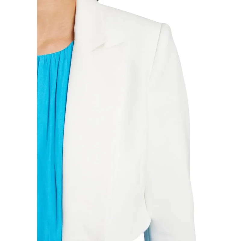 Morgan De Toi Damen weißer langer Blazer für Frühling Sommer