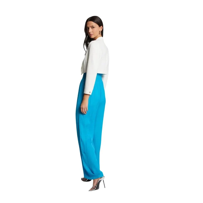 Morgan De Toi Damen weißer langer Blazer für Frühling Sommer