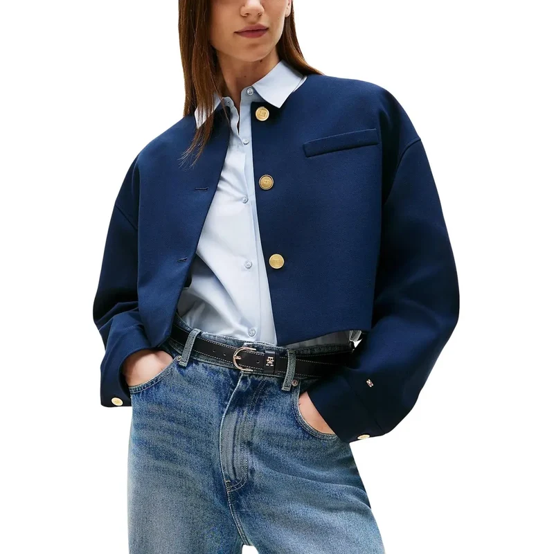 Tommy Hilfiger Damen Blauer Langarm-Blazer