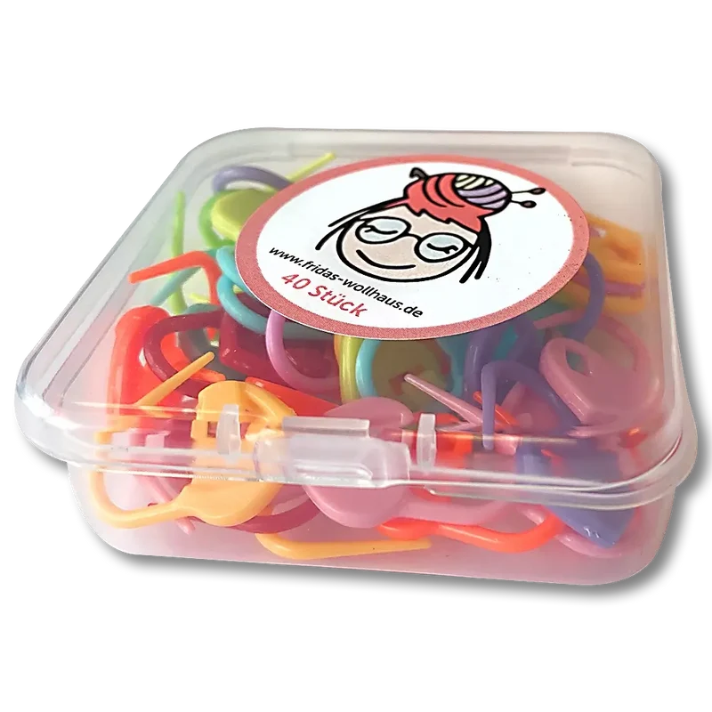 Frida's Bunte Maschenmarkierer »Herz« in Box (40 Stück)