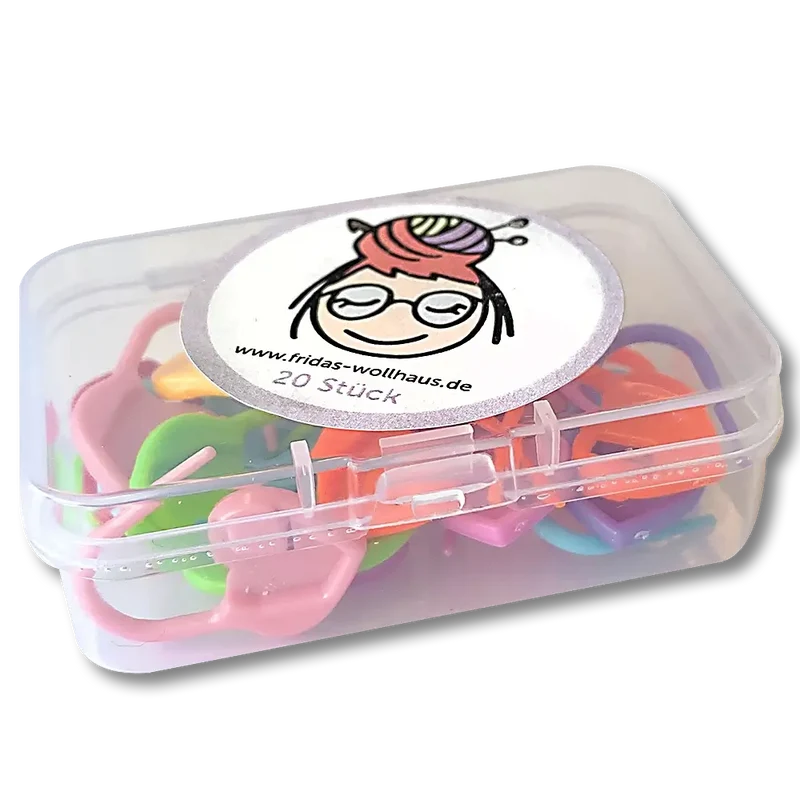 Frida's Bunte Maschenmarkierer »Herz« in Box (20 Stück)