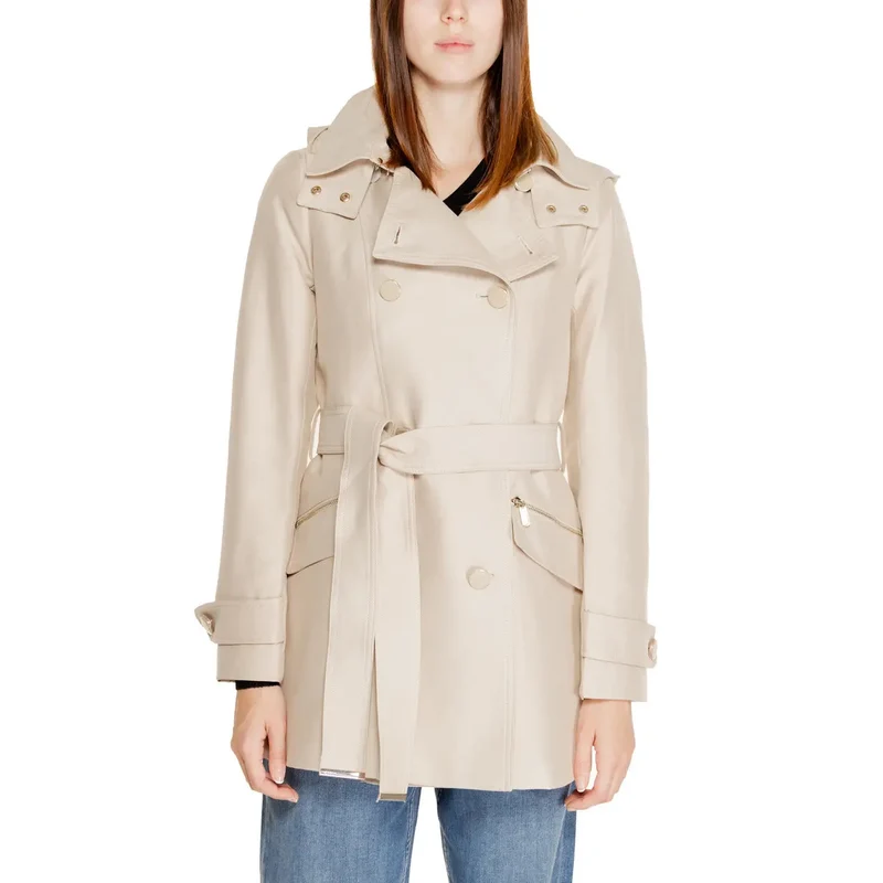 Morgan De Toi Beige Langer Blazer mit Vordertaschen