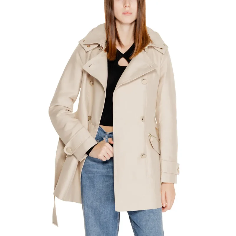 Morgan De Toi Beige Langer Blazer mit Vordertaschen