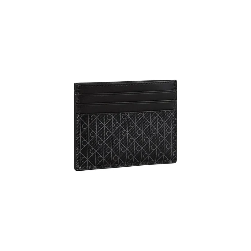 Calvin Klein Herren-Geldbörse Schwarz Print-Tasche 10,5x8x0