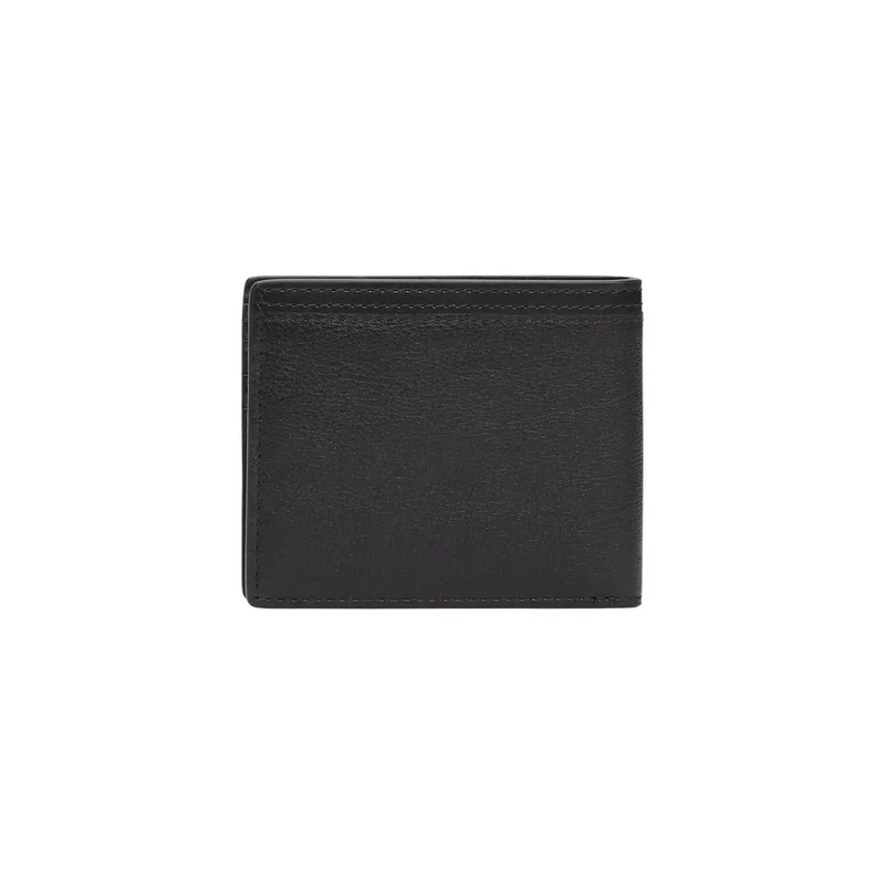 Tommy Hilfiger Herren Leder Mini-Geldbörse Schwarz Kompakte Größe