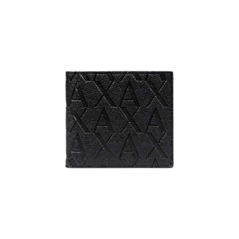 Armani Exchange Herren-Wallet Schwarz bedrucktes Polyester 11x10x1