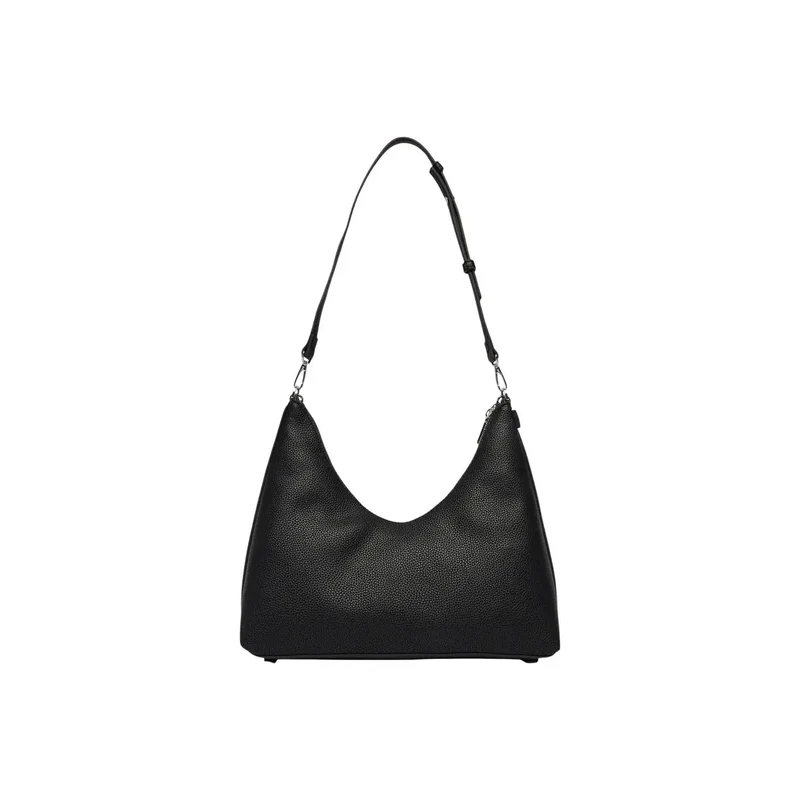Calvin Klein Schwarze Polyurethan-Handtasche mit Reißverschlusstasche