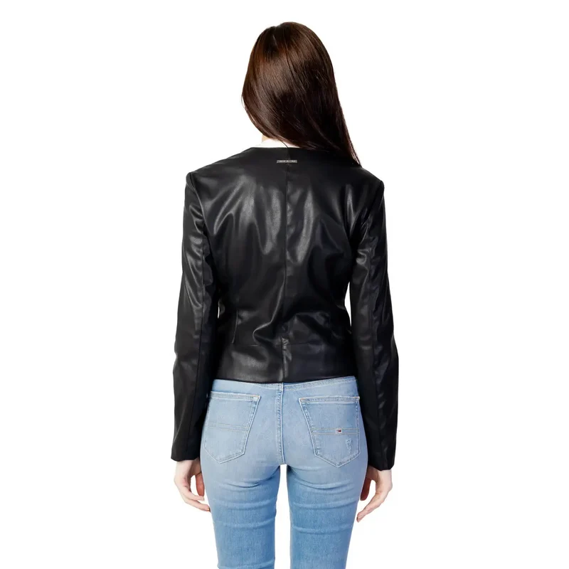 Armani Exchange Damen Blazer aus schwarzem Polyester mit Reißverschluss