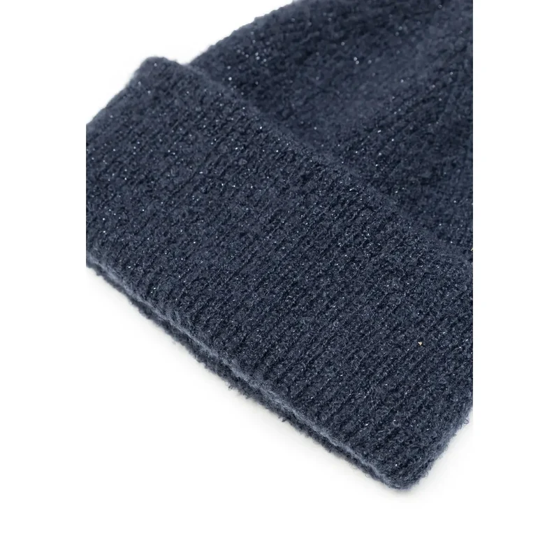Blaue Polyester-Frauenmütze für Herbst und Winter