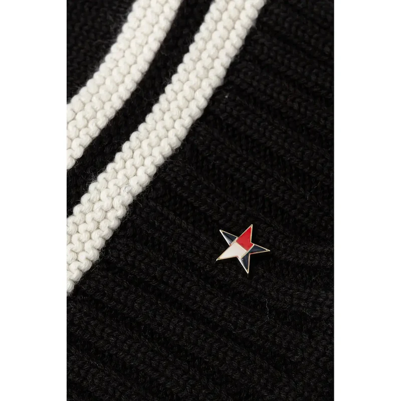 Tommy Hilfiger schwarze Wollmischung Damenmütze