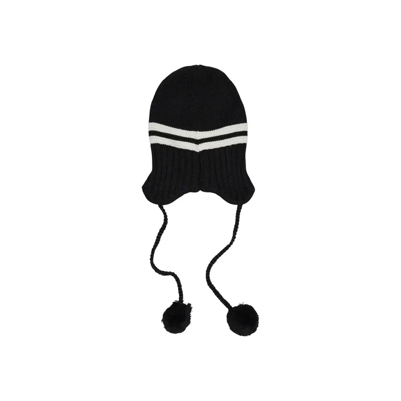 Tommy Hilfiger schwarze Wollmischung Damenmütze