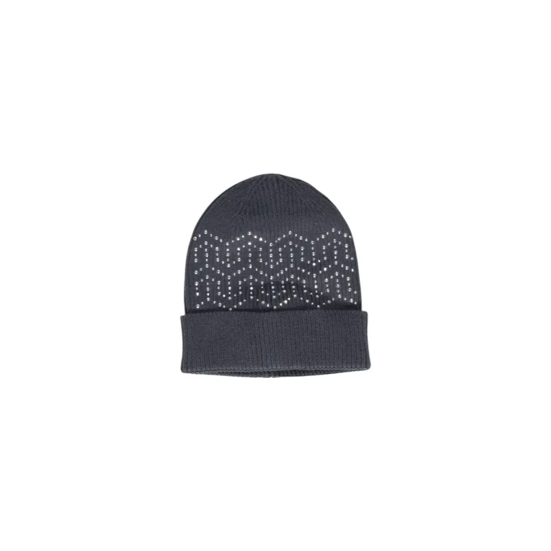 Grauer Einfarbiger Slip-On-Winterhut für Damen