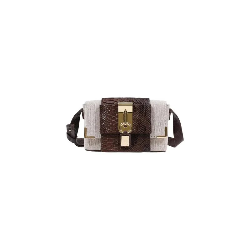 Replay Damen Beige Schultertasche mit Innentasche