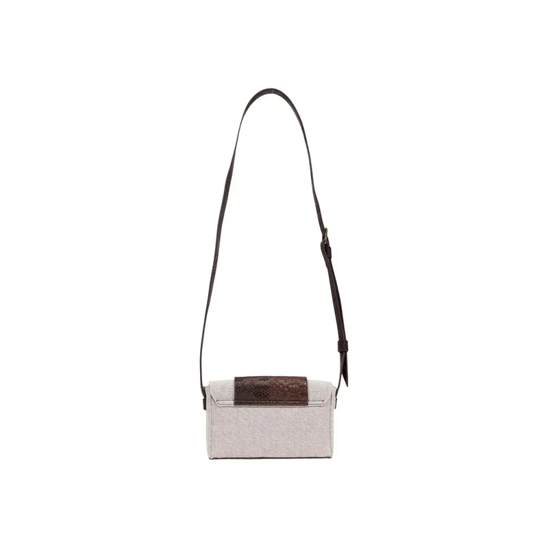 Replay Damen Beige Schultertasche mit Innentasche