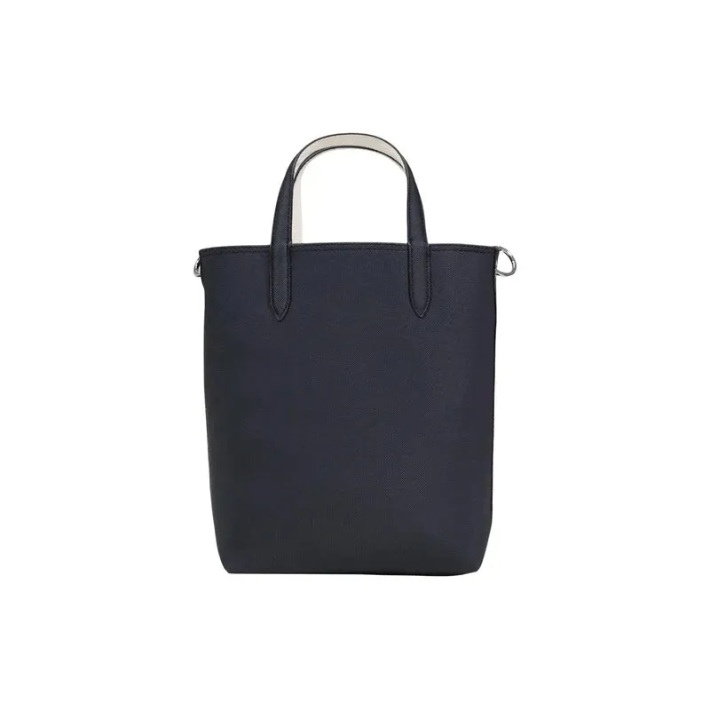 Lacoste Schwarze Reißverschluss-Handtasche mit Schultergurt und Innentasche