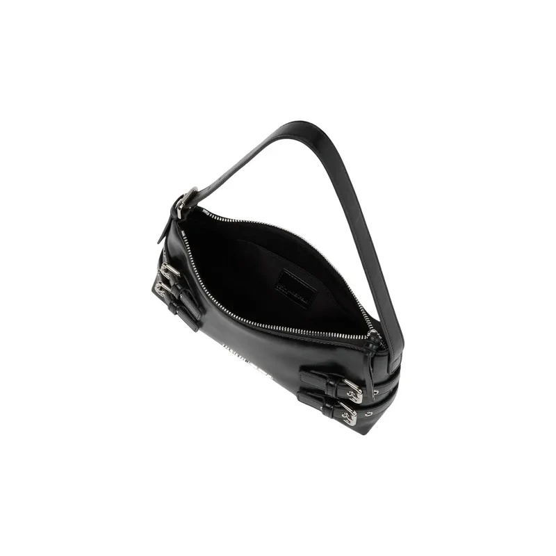 Karl Lagerfeld Schwarze Tasche mit Reißverschluss und Innentaschen