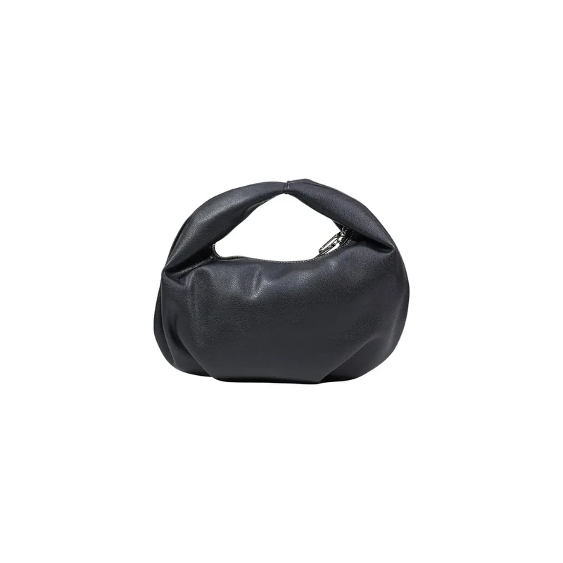 Karl Lagerfeld Schwarze Polyurethan-Handtasche mit Reißverschlusstaschen