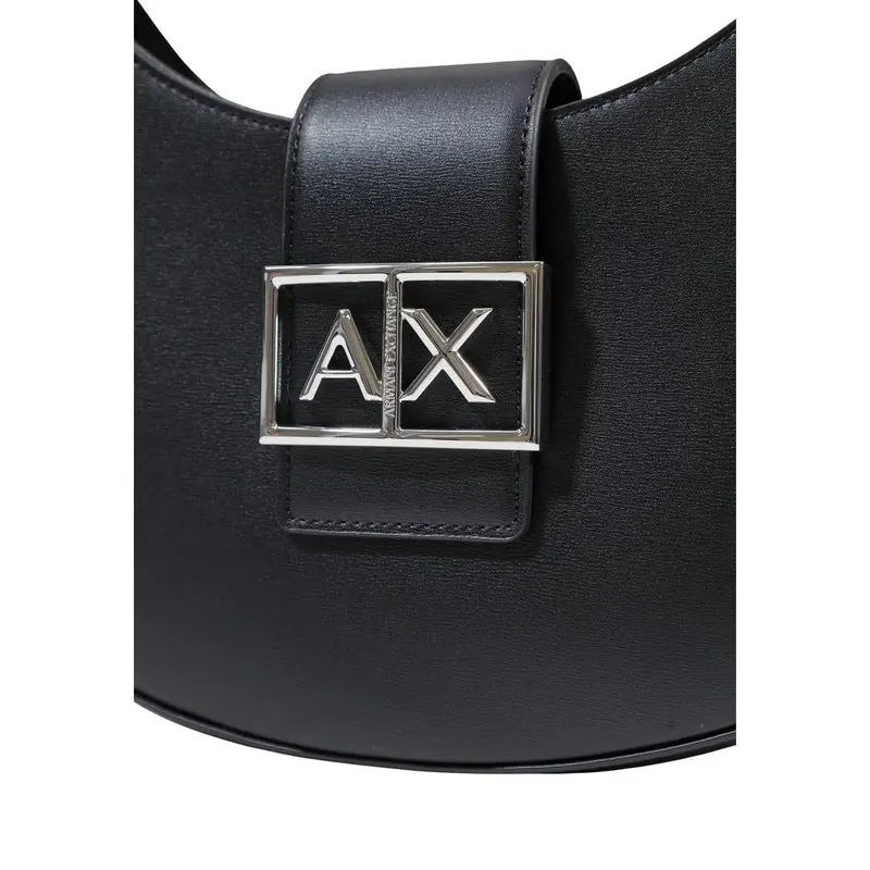 Armani Exchange Schwarze Damenhandtasche mit Reißverschluss