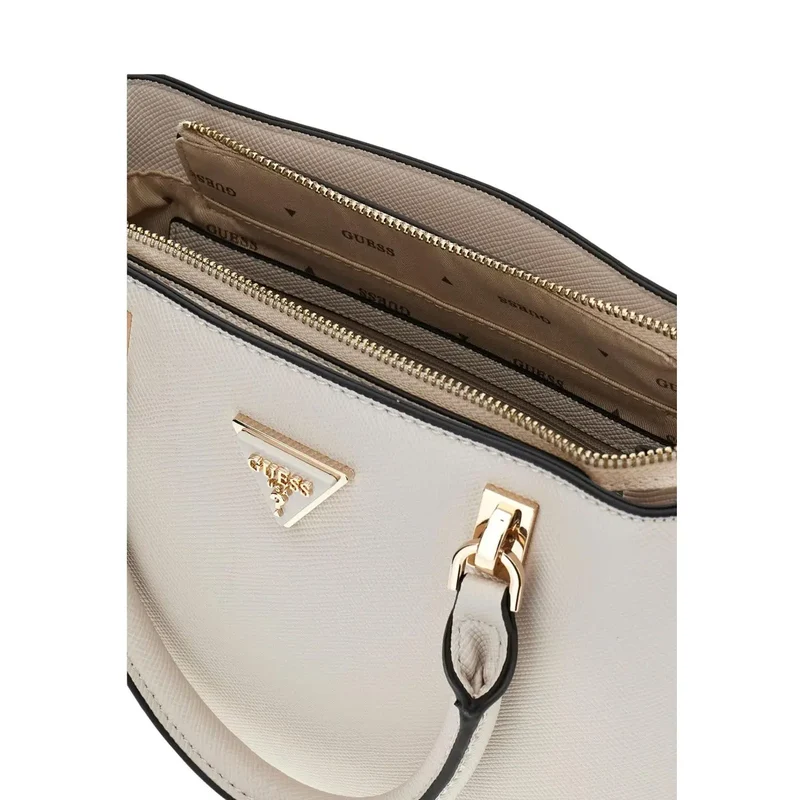 Weiße Polyurethan-Handtasche mit Schulterriemen raten