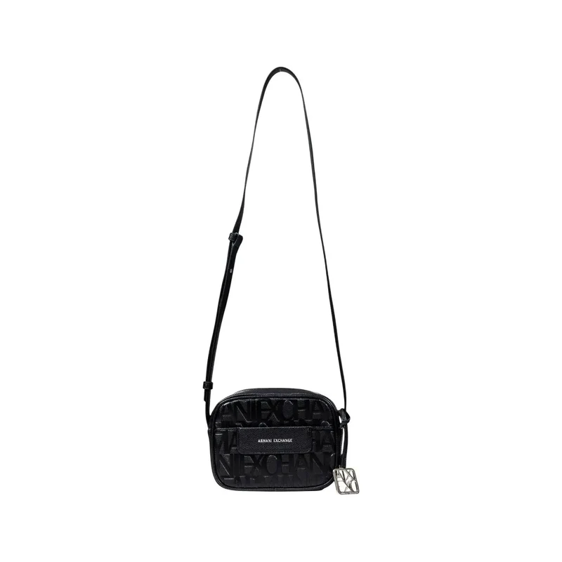 Armani Exchange schwarze Polyester-Reißverschluss-Tasche für Damen