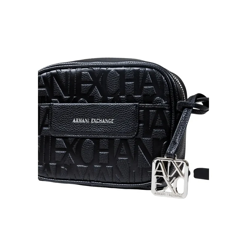Armani Exchange schwarze Polyester-Reißverschluss-Tasche für Damen