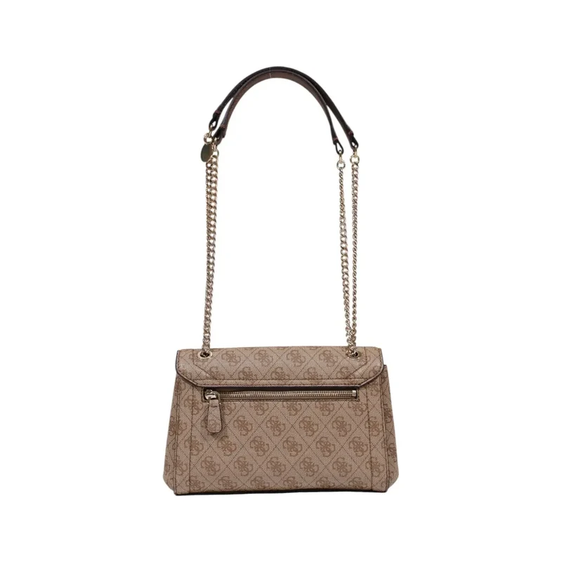 Guess braune bedruckte Polyurethan-Handtasche für Damen
