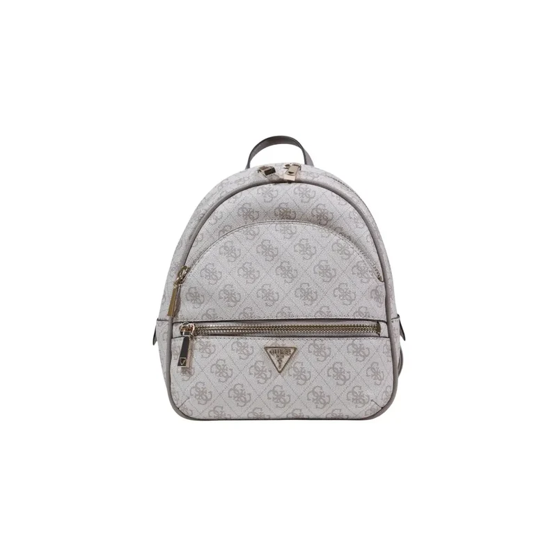 Guess Grauer Polyurethan-Rucksack mit Reißverschlusstaschen