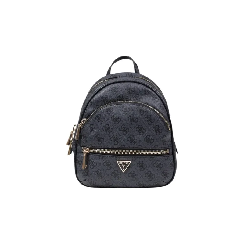 Guess Grauer Polyurethan-Rucksack mit Reißverschlusstaschen