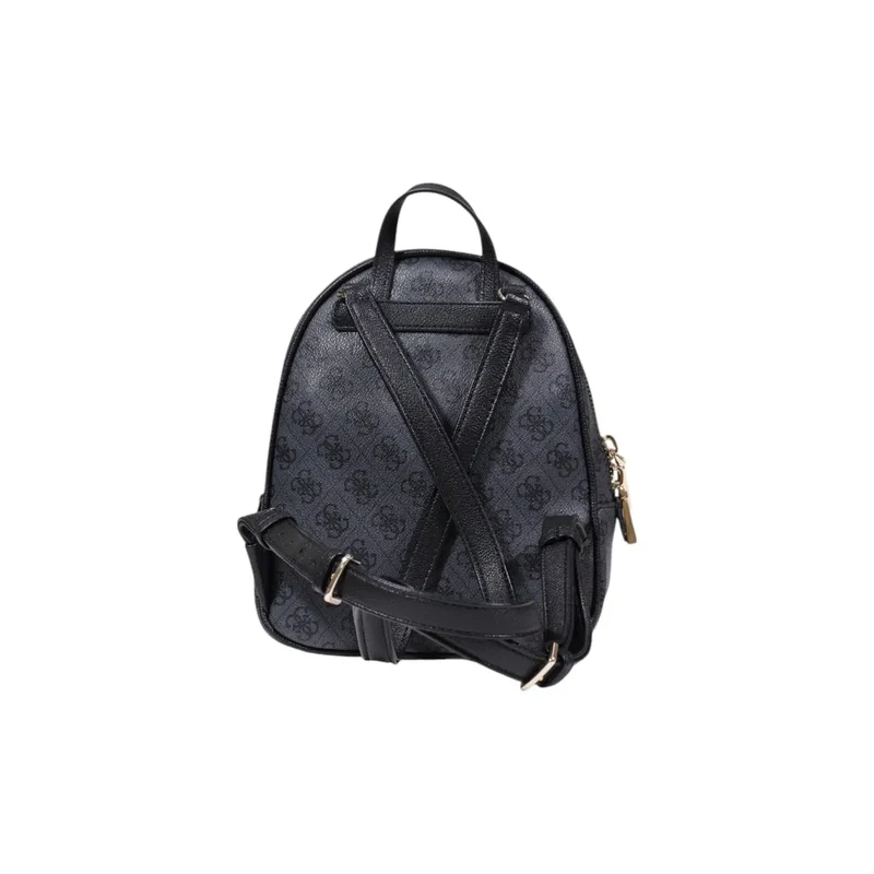 Guess Grauer Polyurethan-Rucksack mit Reißverschlusstaschen