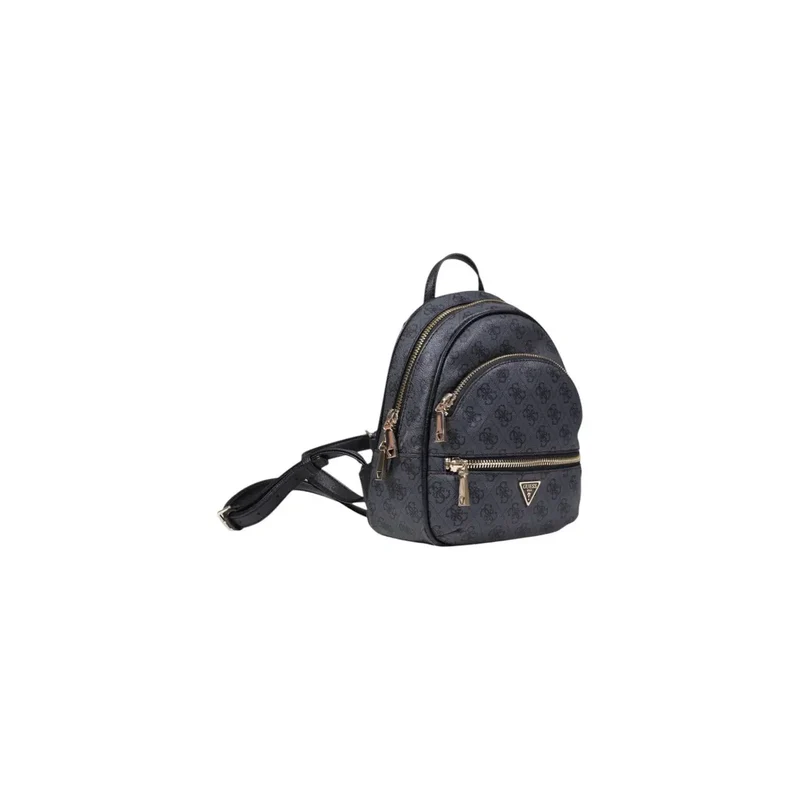 Guess Grauer Polyurethan-Rucksack mit Reißverschlusstaschen