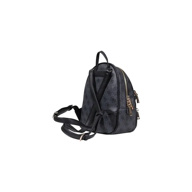 Guess Grauer Polyurethan-Rucksack mit Reißverschlusstaschen