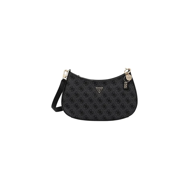 Guess Beige Einheitsfarbige Handtasche mit Reißverschluss und Taschen