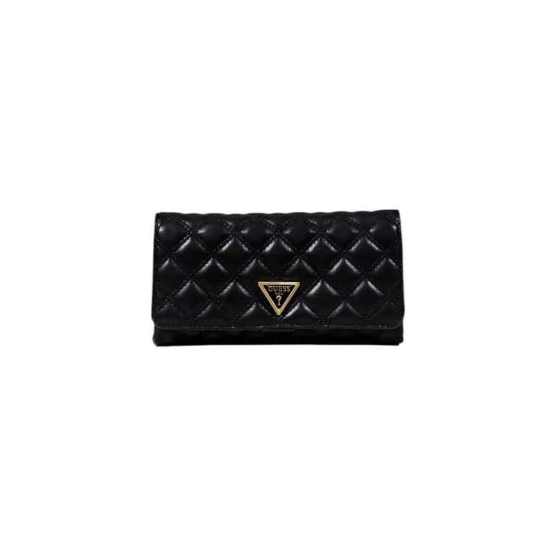 Schwarze Polyurethan Damenhandtasche mit Innentaschen