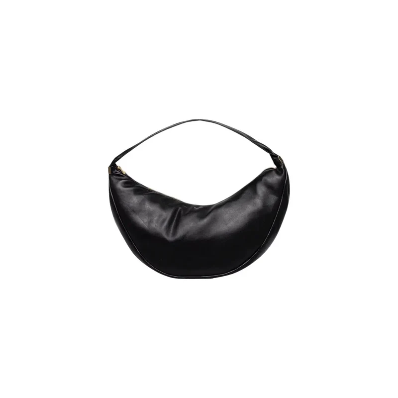 Calvin Klein Schwarze Polyurethan-Reißverschluss-Tasche mit Innentaschen