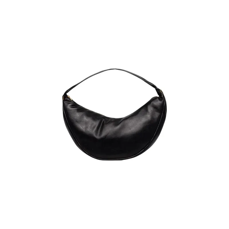 Calvin Klein Schwarze Polyurethan-Reißverschluss-Tasche mit Innentaschen