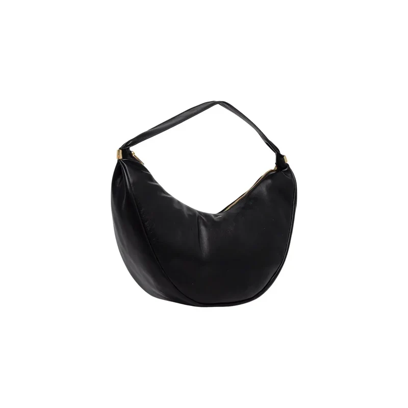 Calvin Klein Schwarze Polyurethan-Reißverschluss-Tasche mit Innentaschen