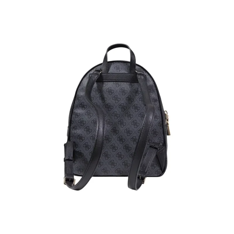 Guess Grauer Print-Rucksack mit Reißverschluss und Taschen