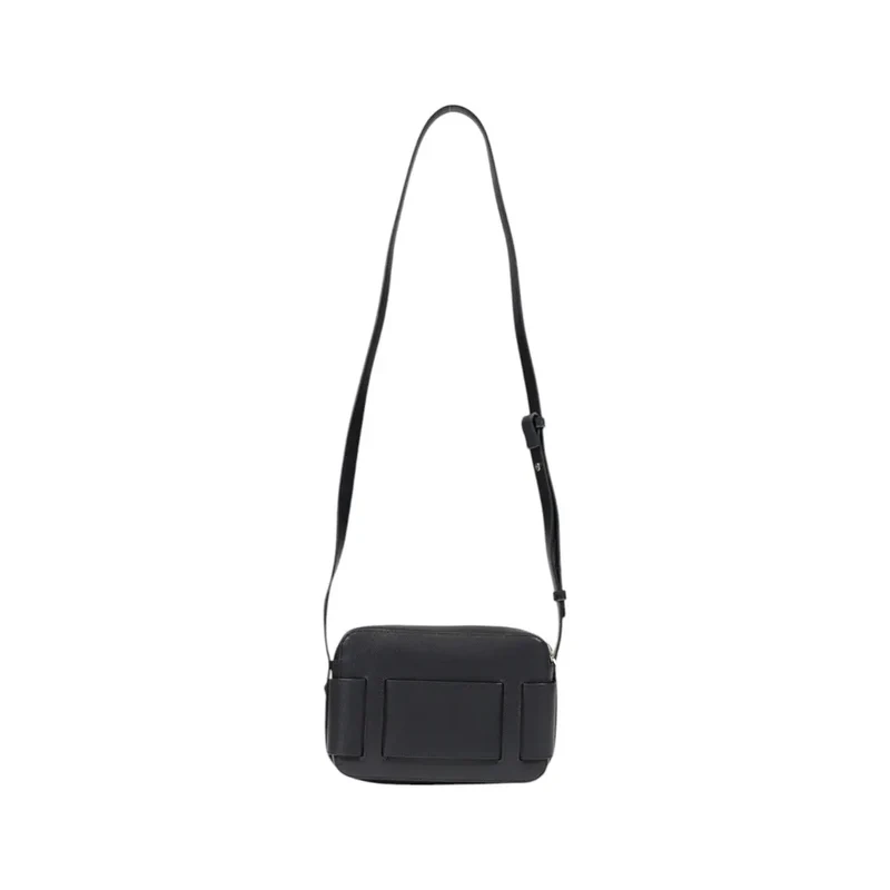 Armani Exchange Schwarze Polyurethan-Reißverschluss-Tasche für Damen
