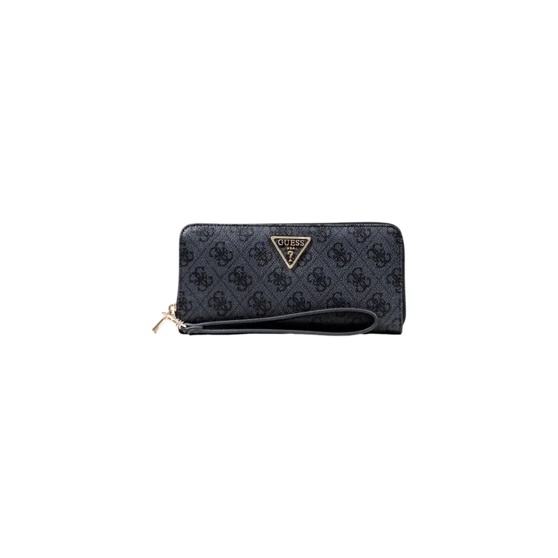 Guess Grau Print Zip Brieftasche mit mehreren Fächern