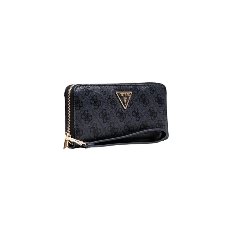 Guess Grau Print Zip Brieftasche mit mehreren Fächern