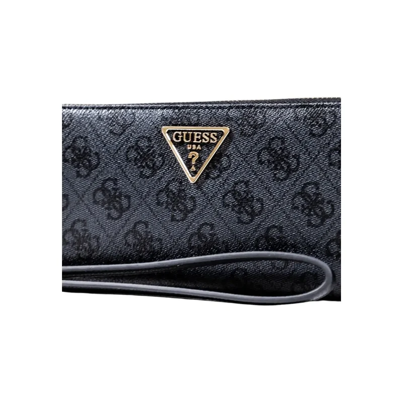 Guess Grau Print Zip Brieftasche mit mehreren Fächern